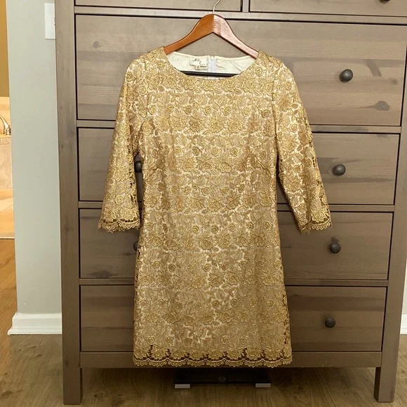 milly gold dress Milly